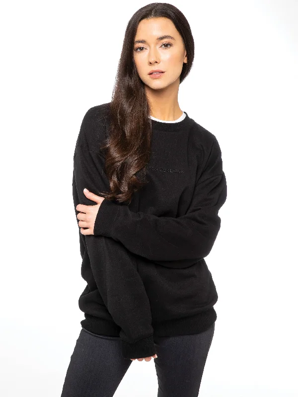 Enzo | Womens Oversized Sweatshirt Hoodie with Monochrome Minimalist Simple