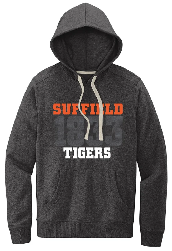 ES Sports Charcoal Heather Hoodie with 1833 & Tigers Hoodie Sweatshirt Pullover