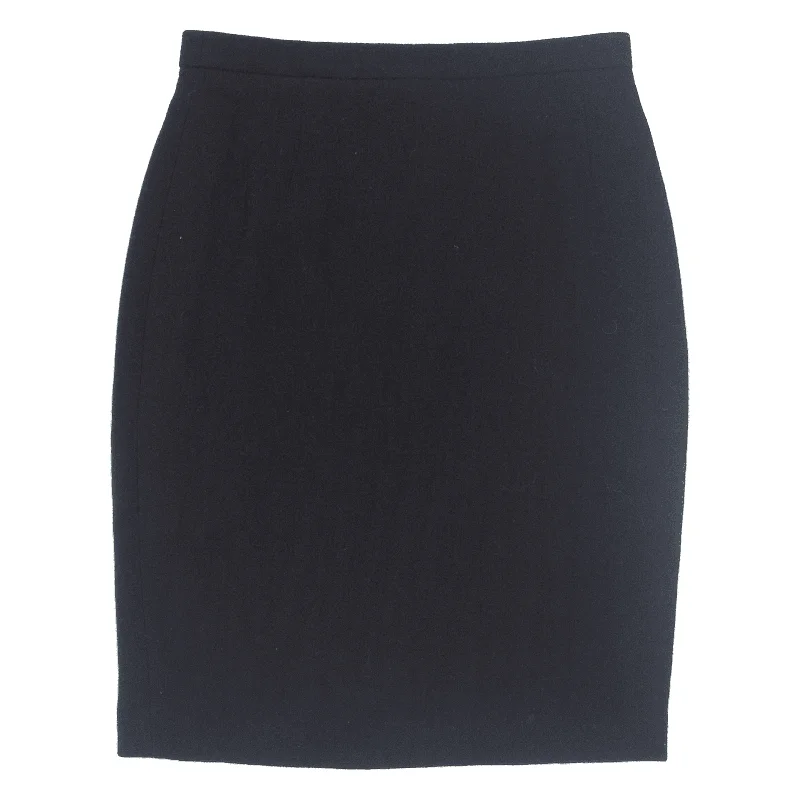 ESCADA Knee Length Pencil Skirt Black Wool Womens S linen skirt breathable