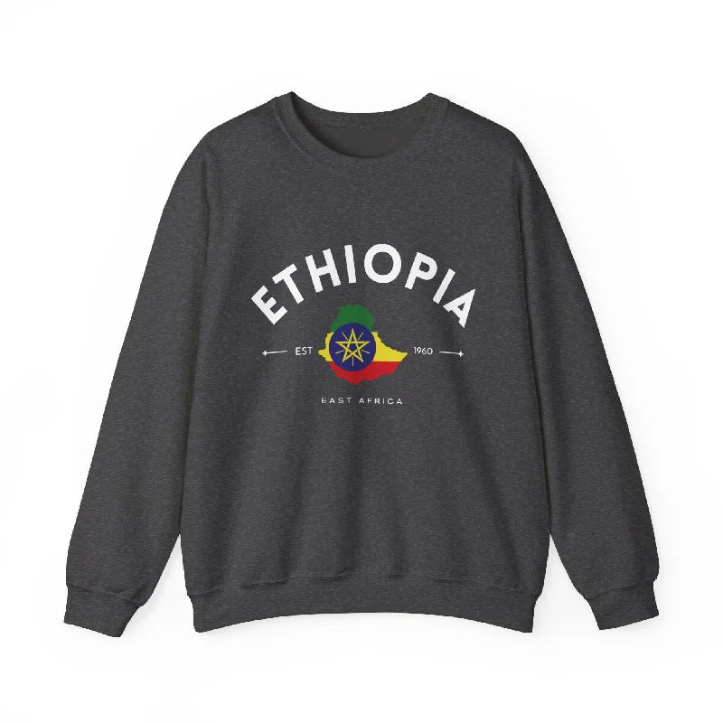 Ethiopia Sweatshirt Hoodie with Elastic Cuffs Stretchable Comfortable