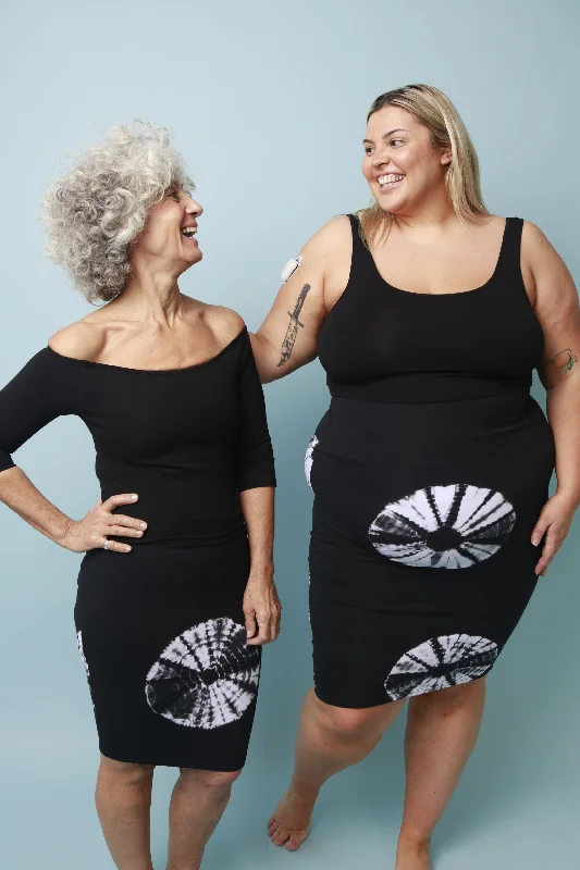 Favell Pencil Skirt In Shibori low waist skirt
