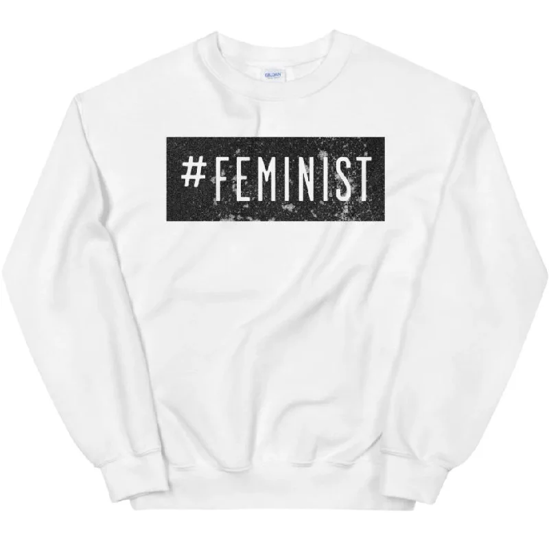 #Feminist -- Sweatshirt Hoodie Dress Longline Feminine