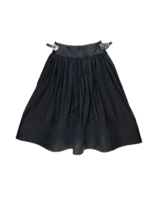 Foray Skirt - Black / Black wool skirt sturdy