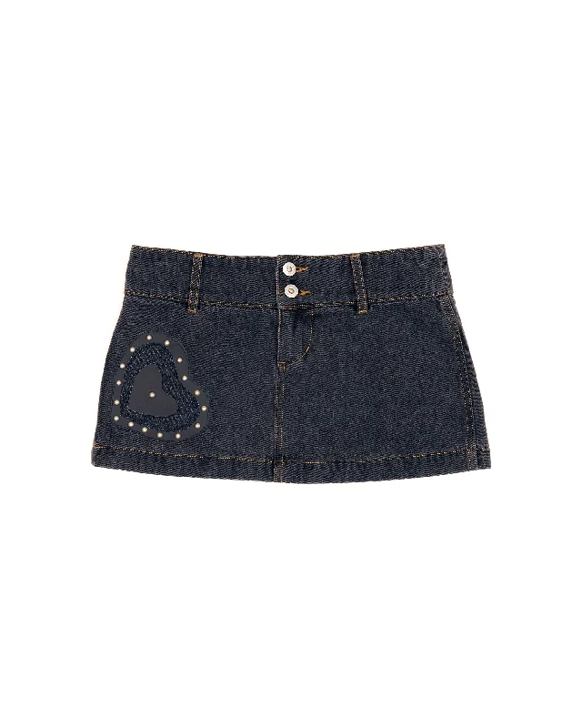 Gateway Denim Mini Skirt - Black Wash breathable skirt fabric