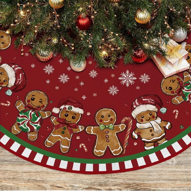 Gingerbread Man Pencil Tree Skirt - 36" lace skirt feminine