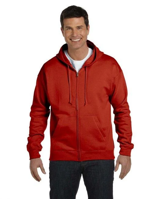 Hanes Adult 7.8 oz. EcoSmart 50/50 Full-Zip Hooded Sweatshirt P180 Hoodie with Belted Waist Structured Tailored Hanes Adult 7.8 oz. EcoSmart 50/50 Full-Zip Hooded Sweatshirt P180 Hoodie with Belted Waist Structured Tailored