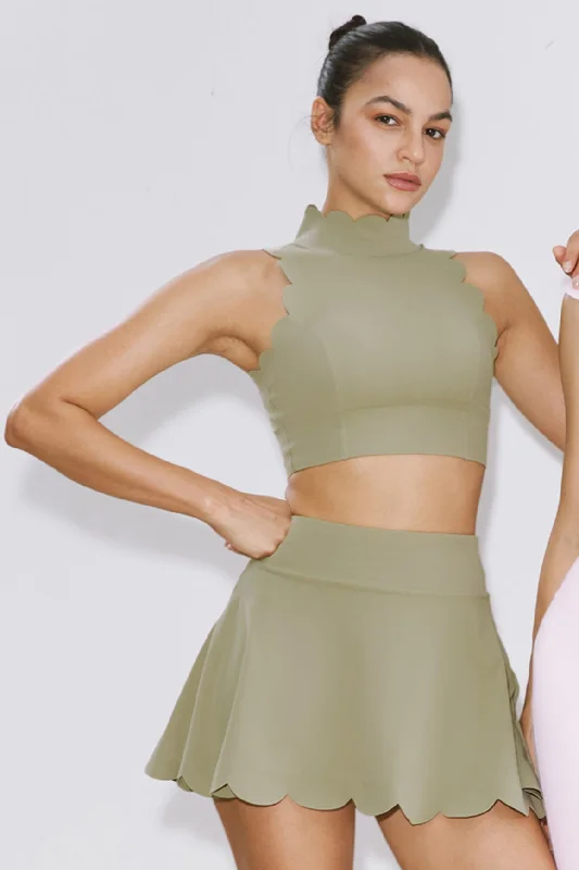 High-Waist A-line Tennis Skirt cashmere skirt soft