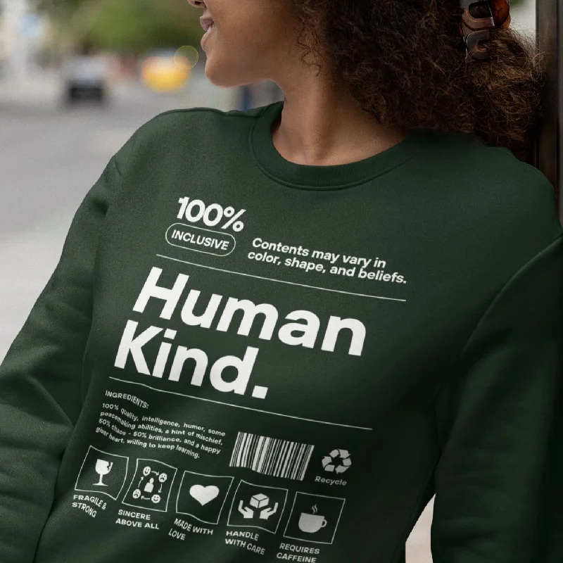 Human Kind | Unisex Sweatshirt Hoodie with Stripes Bold Sporty
