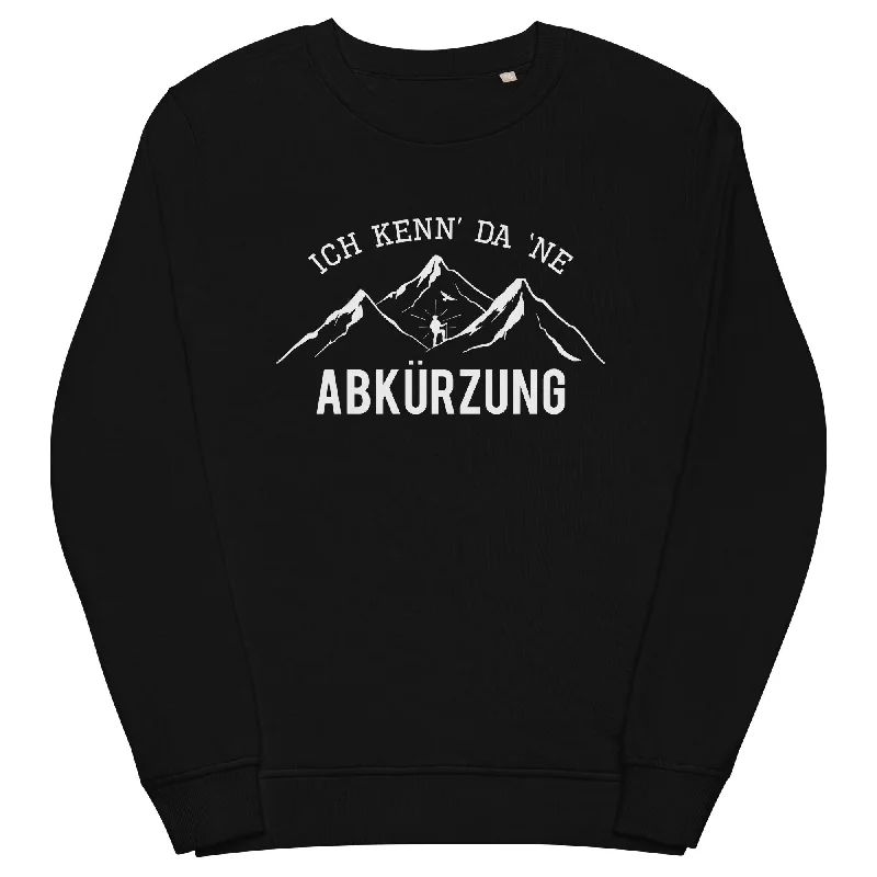 Ich Kenne Da Ne Abkürzung - Unisex Premium Organic Sweatshirt Hoodie with Hem Elastic Stretchable Comfortable