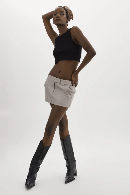 INAYA | Leather Micro Mini Skirt leather skirt refined