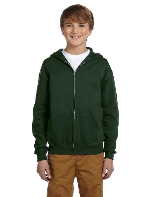 Jerzees Youth 8 oz. NuBlend Fleece Full-Zip Hooded Sweatshirt 993B Hoodie with Button Classic Timeless Jerzees Youth 8 oz. NuBlend Fleece Full-Zip Hooded Sweatshirt 993B Hoodie with Button Classic Timeless
