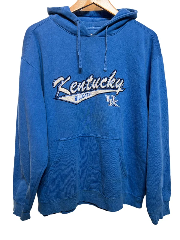Kentucky Mens Blue Hoodie (Size L) Hoodie with Batwing Sleeves Loose Dramatic