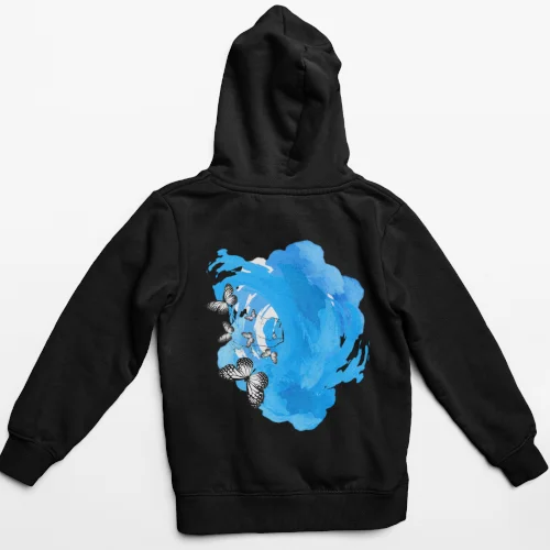 Lucky 7 Butterfly Black Hoodie Hoodie Sweatshirt Pullover