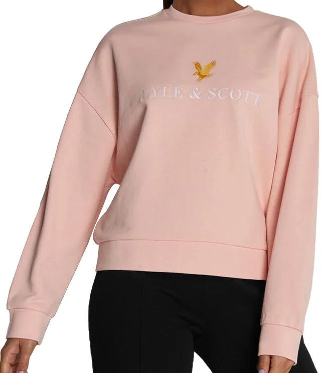 Lyle and Scott Womens Archive Sweatshirt Rosewater Hoodie with Hood Adjustable Protection Lyle and Scott Womens Archive Sweatshirt Rosewater Hoodie with Hood Adjustable Protection