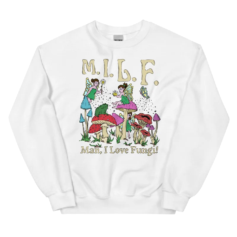 M.I.L.F Graphic Sweatshirt Cotton Hoodie Fleece Lining Warmth