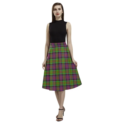 MacDonald of Clanranald Tartan Aoede Crepe Skirt cashmere skirt soft