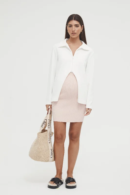 Coastal Knit Skirt (Peony) velvet skirt rich