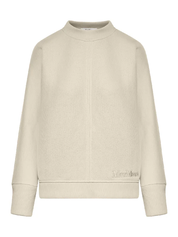 CREWNECK SWEATSHIRT IN COTTON Hoodie with Elastic Cuffs Stretchable Comfortable