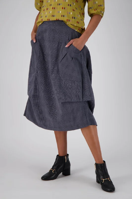 Milwaukee Textured Skirt Stone Grey pencil skirt chic