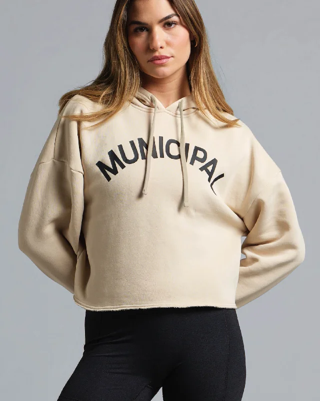 Municipal Women's Origin Hoodie - STONE Hoodie with Mesh Breathable Sporty