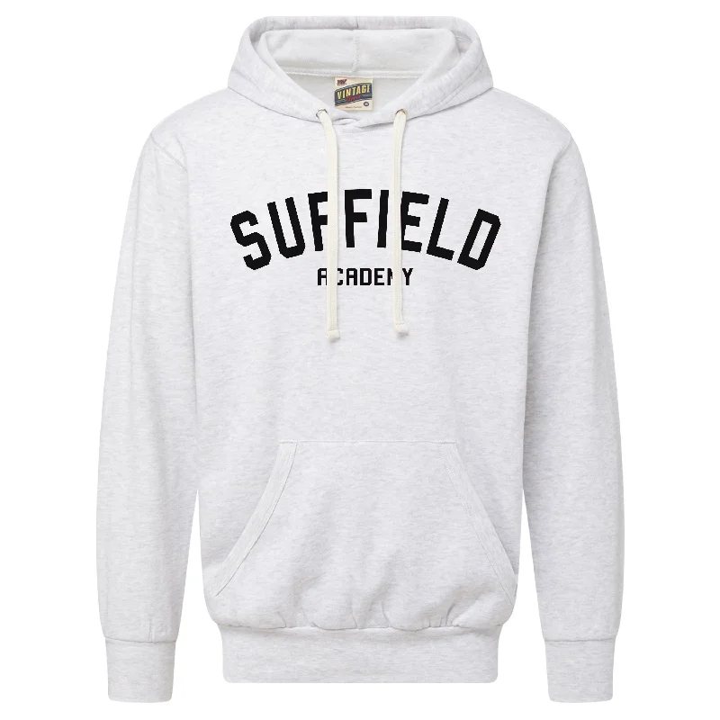MV Sport White Hoodie with Black Suffield Academy Hoodie with Hem Raw Edge Edgy Unfinished MV Sport White Hoodie with Black Suffield Academy Hoodie with Hem Raw Edge Edgy Unfinished