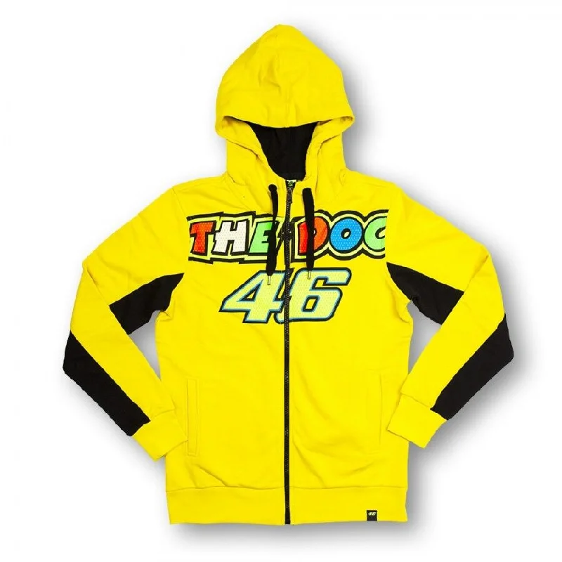 Official VR46 Womans Doctor Hoodie - Vrwfl 153701 Hoodie with Drawstring Waist Adjustable Fitted Official VR46 Womans Doctor Hoodie - Vrwfl 153701 Hoodie with Drawstring Waist Adjustable Fitted