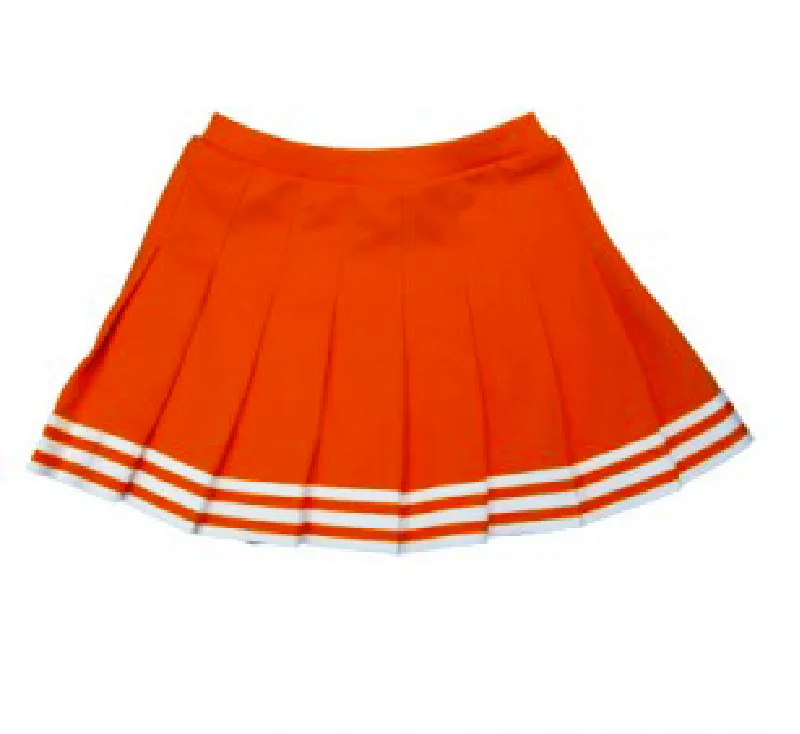 Orange Tailgate Skirt silk skirt lustrous