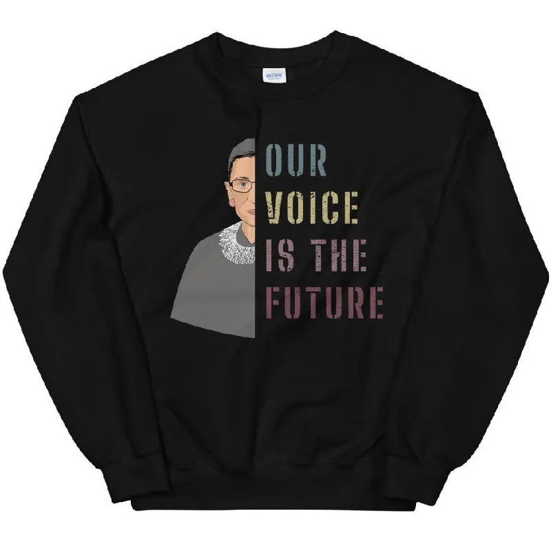 Our Voice Is The Future -- Sweatshirt Hoodie with Turtle Neck Cozy Winter