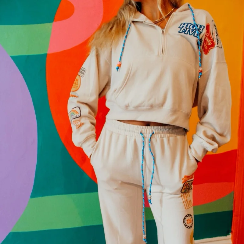 Lucky on the Farm Sweatshirt Hoodie with Pastel Soft Subtle