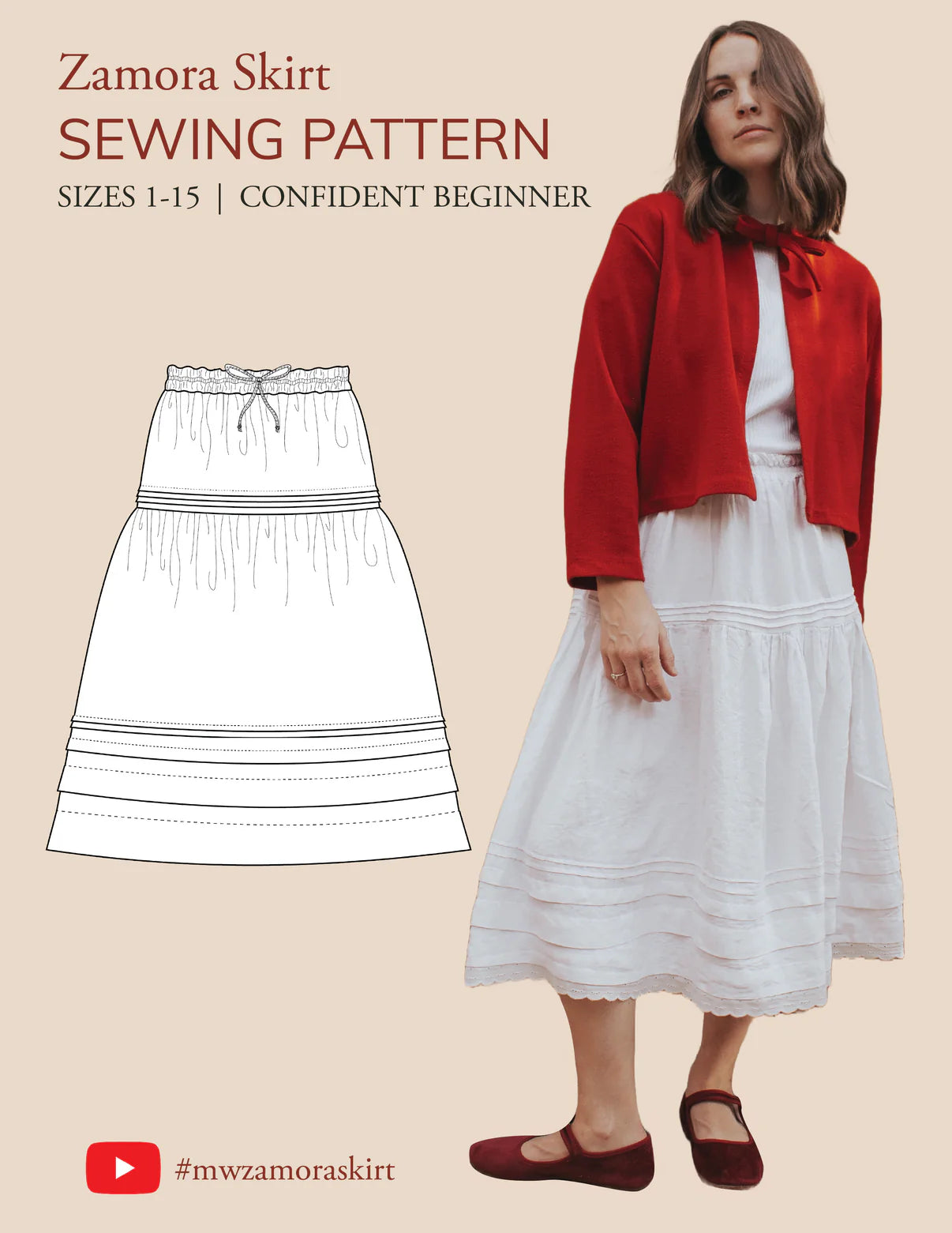 PDF Pattern - Zamora Skirt Bundle | Madswick wool skirt breathable