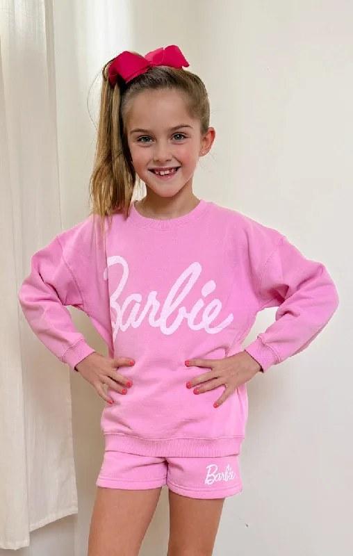 Playdate Sweatshirt ~ Lil Barbie™ Graphic Hoodie with Fur Luxurious Winter