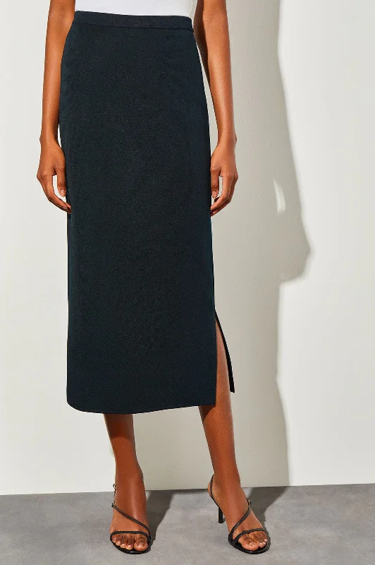 Plus Size Straight Knit Ballerina-Length Skirt lace skirt feminine