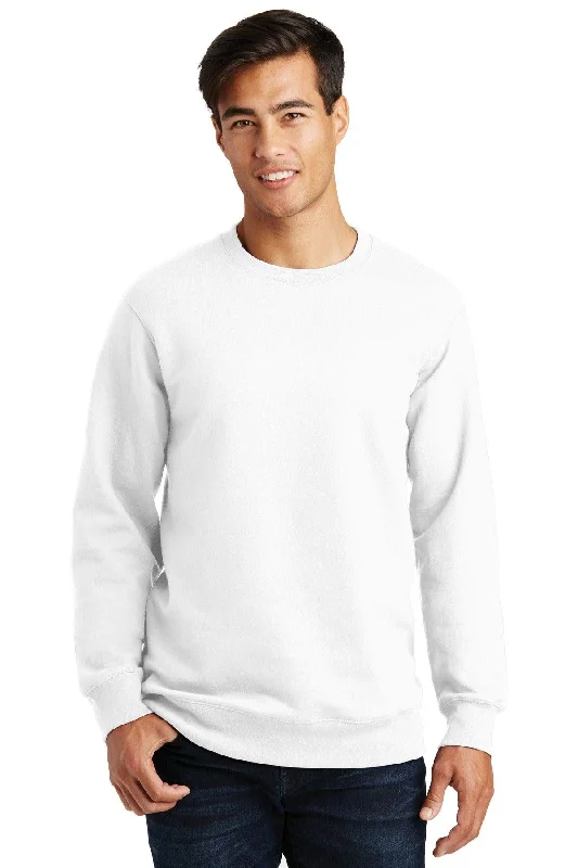 Port & Company Fan Favorite Fleece Crewneck Sweatshirt. PC850 Hoodie with Lace Feminine Delicate