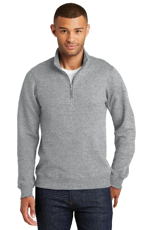 Port & Company Fan Favorite Fleece 1/4-Zip Pullover Sweatshirt. PC850Q Hoodie with Pastel Soft Subtle
