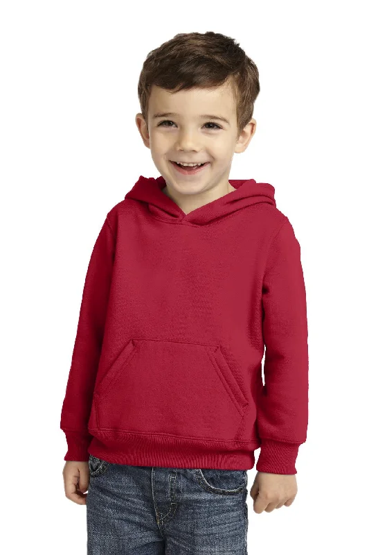 Port & Company Toddler Core Fleece Pullover Hooded Sweatshirt. CAR78TH Hoodie with Ribbed Cuffs Snug Fit Comfort