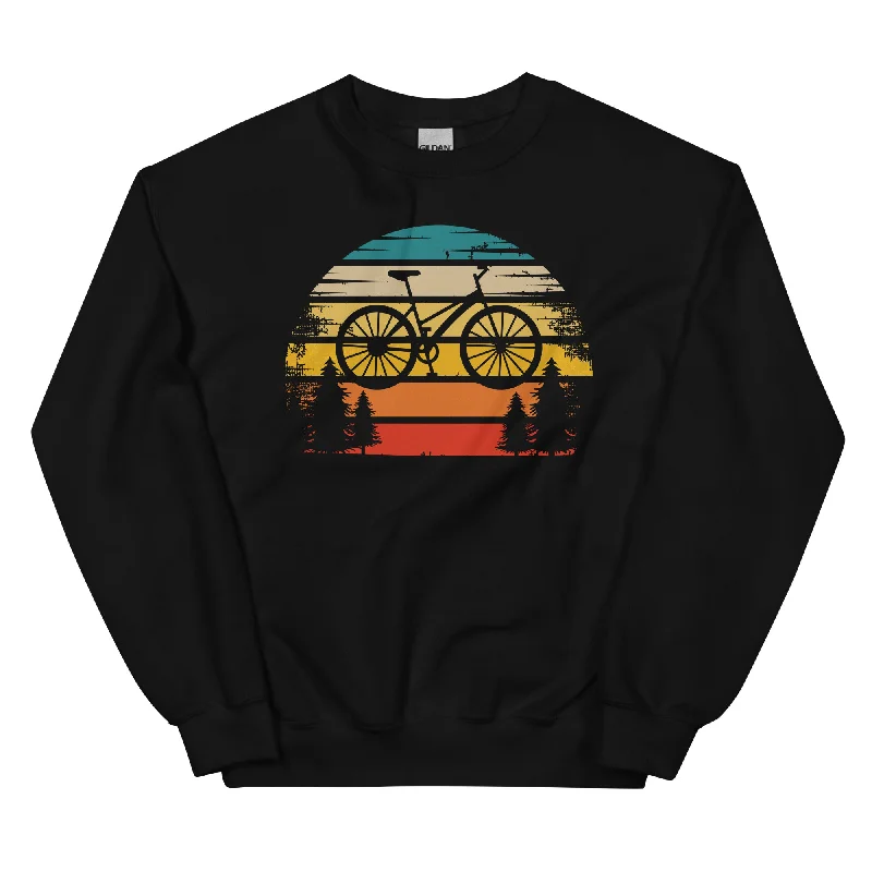 Retro Sonne und Fahrrad - Sweatshirt (Unisex) Hooded Sweatshirt Casual Wear Street Style