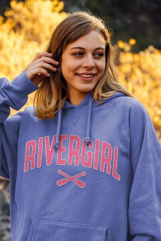 Rivergirl Sanded Fleece Hooded Sweatshirt Hoodie with Toggle Buttons Decorative Unique