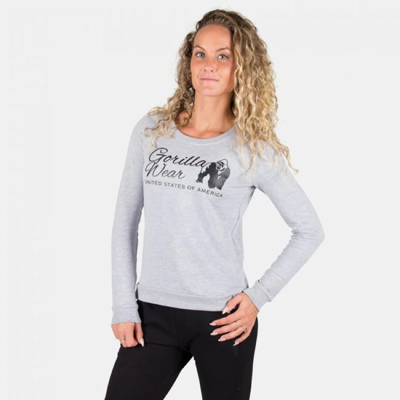 Riviera Sweatshirt -Light Gray Hoodie with Raw Hem Edgy Unfinished