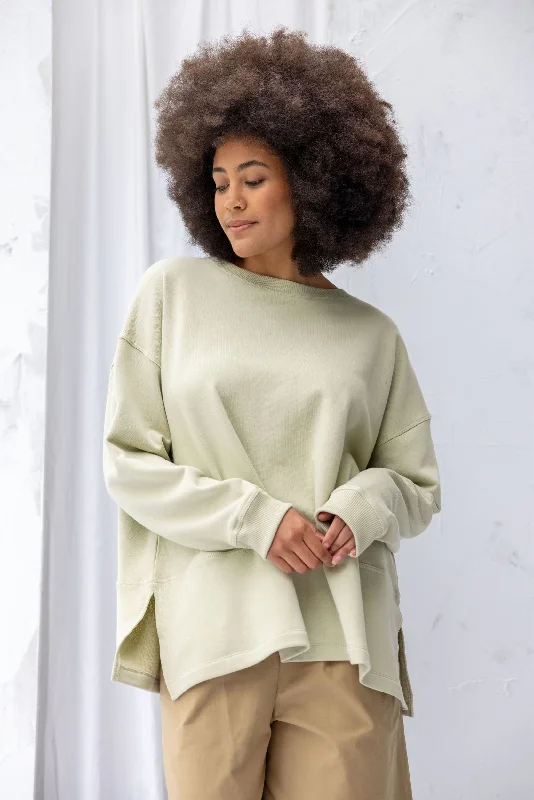 Roam Sweatshirt | Green Tea Hoodie with Embroidery Detailed Premium