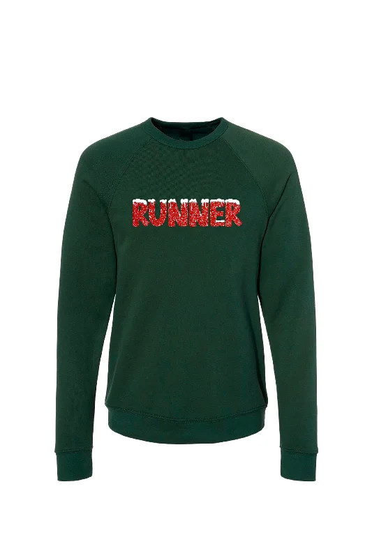 RUNNER Holiday Sweatshirt Hoodie with Bell Sleeves Flared Feminine