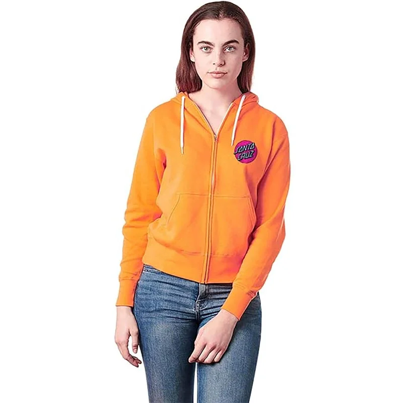 Santa Cruz Other Dot MW Women's Hoody Zip Sweatshirts (Brand New) Hoodie with Double Zipper Versatile Adjustable Santa Cruz Other Dot MW Women's Hoody Zip Sweatshirts (Brand New) Hoodie with Double Zipper Versatile Adjustable