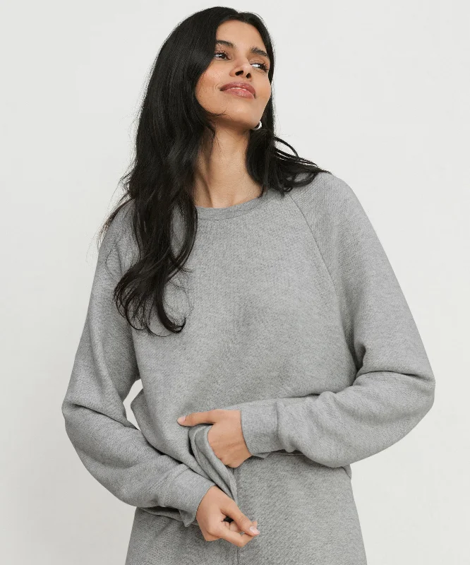 Saturday Sweatshirt Hoodie with Hem Lace Feminine Delicate
