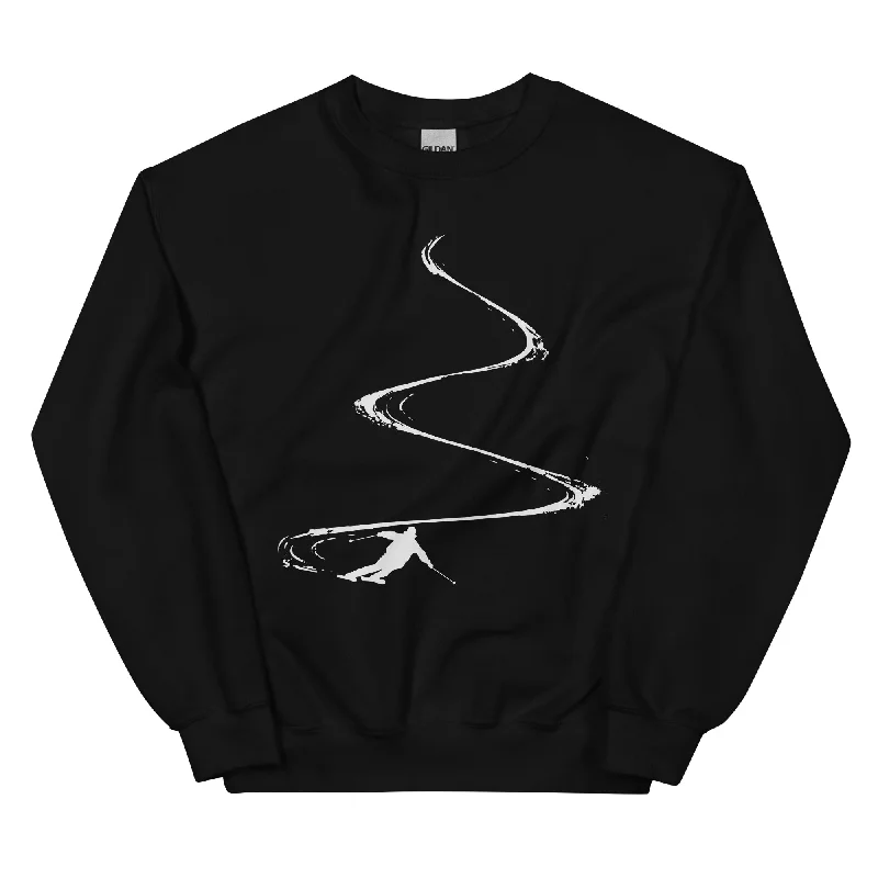 Skibrettln - Sweatshirt (Unisex) Hoodie with Hem Detail Decorative Unique