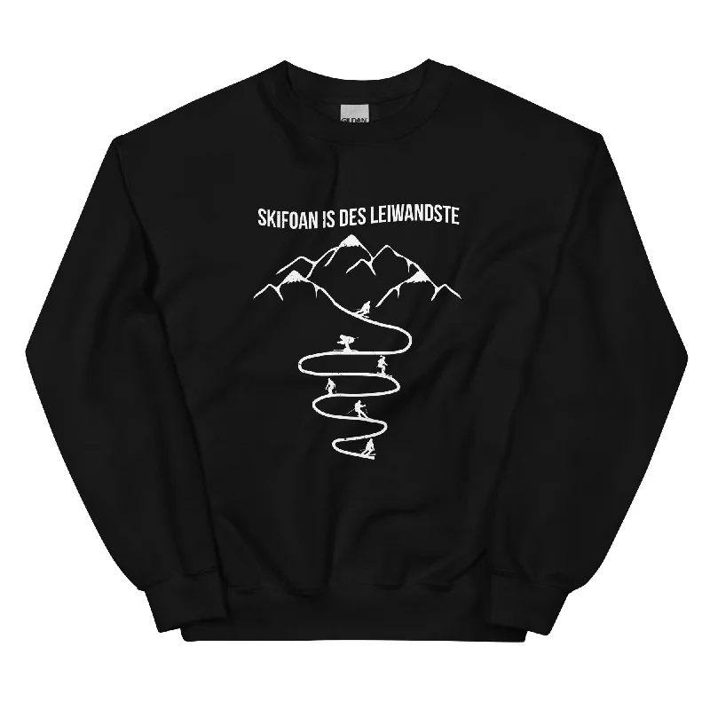 Skifoan is des leiwandste - Sweatshirt (Unisex) Hoodie with High-Low Hem Asymmetrical Trendy Skifoan is des leiwandste - Sweatshirt (Unisex) Hoodie with High-Low Hem Asymmetrical Trendy