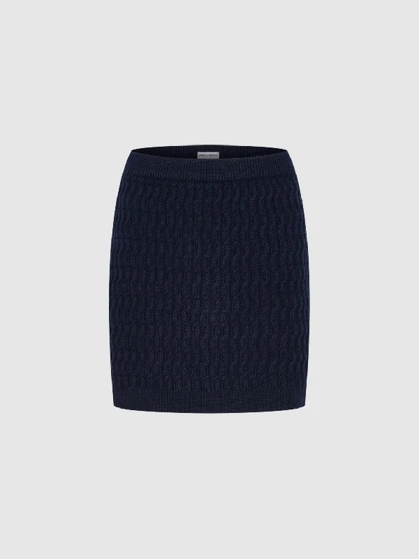 Skinny Mini Knitted Skirt cashmere skirt fine