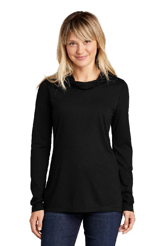 Sport-Tek  Ladies PosiCharge  Tri-Blend Wicking Long Sleeve Hoodie LST406 Hoodie with Hem Patch Decorative Personalized