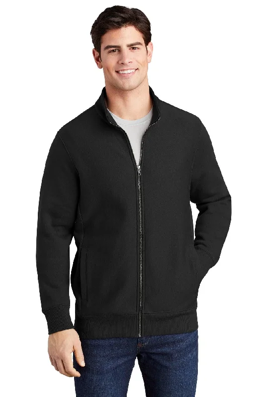 Sport-Tek  Super Heavyweight Full-Zip Sweatshirt ST284 Hoodie with Hem Contrast Bold Stylish