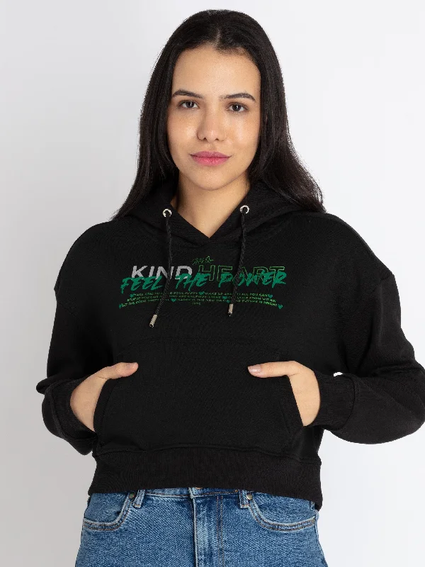 Womens Printed Hooded Sweatshirt Hoodie with Snap Buttons Easy Quick