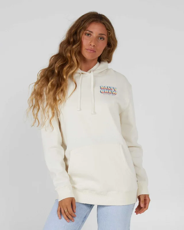 Summertime Hoody - Bone Hoodie with Stripes Bold Sporty
