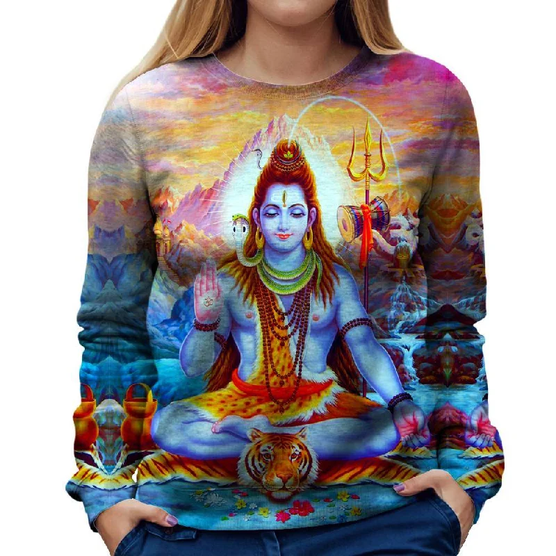 The Great Shiva Womens Sweatshirt Hoodie with Hem Patch Decorative Personalized